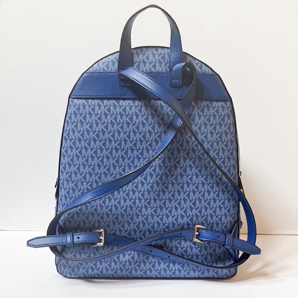 Michael Kors Jaycee Large Backpack MK Electric Blue - Picture 3 of 12